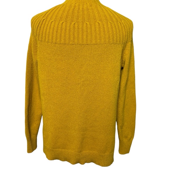 Anthropology, turtleneck long sleeve knit sweater in mustard, yellow  size xs - Picture 3 of 6